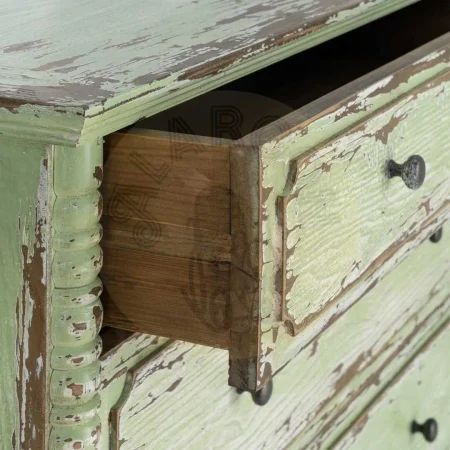 Cómoda de madera reciclada de pino para dormitorio con cajones 95x45x103cm - Ixia - 616239IX - foto-secundaria-4