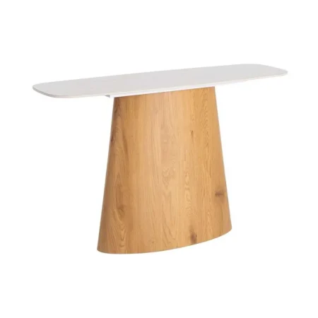 Consola beige piedra en piedra sinterizada con patas de MDF y papel 120x40x77cm - Ixia - 616247IX - foto-blanco