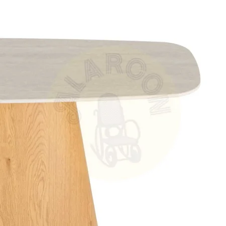 Consola beige piedra en piedra sinterizada con patas de MDF y papel 120x40x77cm - Ixia - 616247IX - foto-secundaria-2