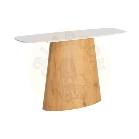 Consola beige piedra en piedra sinterizada con patas de MDF y papel 120x40x77cm - Ixia - 616247IX - foto-secundaria-6