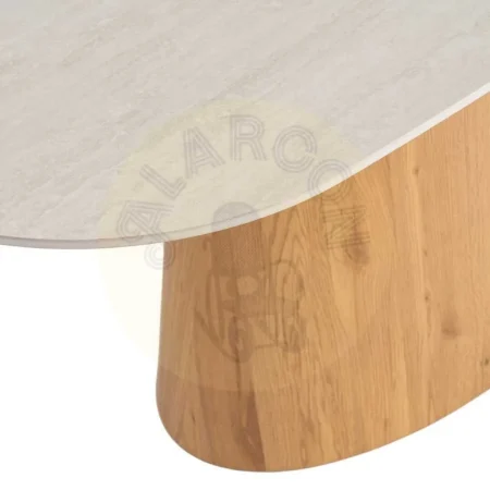 Mesa de comedor beige en piedra sinterizada 180x90x76cm - Ixia - 616248IX - foto-secundaria-2
