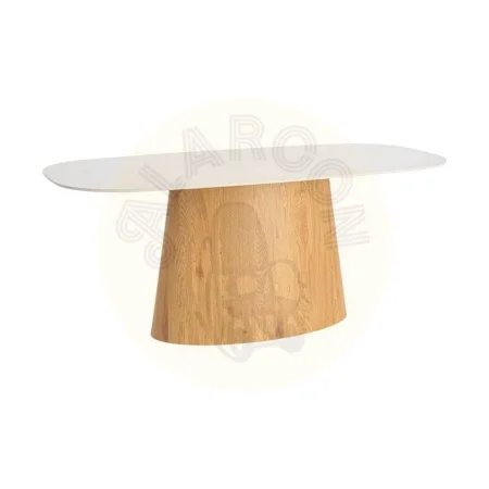 Mesa de comedor beige en piedra sinterizada 180x90x76cm - Ixia - 616248IX - foto-secundaria-4