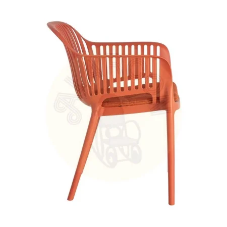 Silla apilable de polipropileno para exterior con cojín no desenfundable tejido a prueba de agua 55x61x80cm - Ixia - 616253IX - foto-secundaria-3