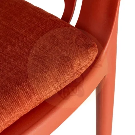 Silla apilable de polipropileno para exterior con cojín no desenfundable tejido a prueba de agua 55x61x80cm - Ixia - 616253IX - foto-secundaria-7