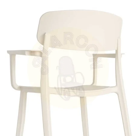 Silla apilable en polipropileno color crema apta para exterior y uso contract 51.50x51x80cm - Ixia - 616256IX - foto-secundaria-9
