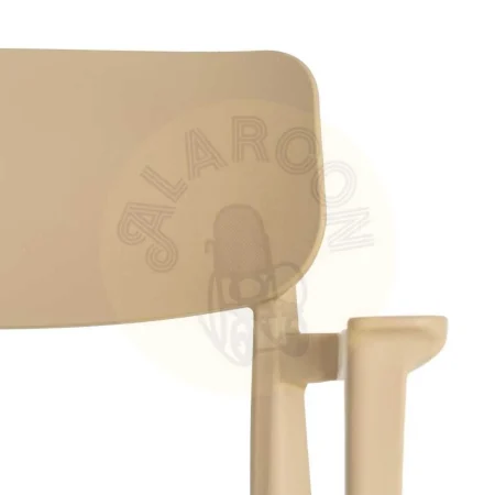 Silla apilable de polipropileno color caqui para exterior cumple EN581 uso contract 51.50x51x80cm - Ixia - 616257IX - foto-secundaria-4