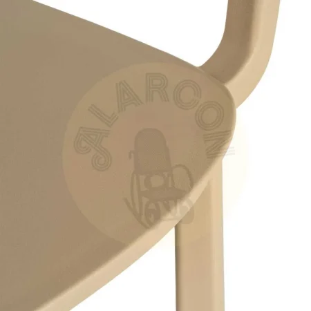 Silla apilable de polipropileno color caqui para exterior cumple EN581 uso contract 51.50x51x80cm - Ixia - 616257IX - foto-secundaria-7