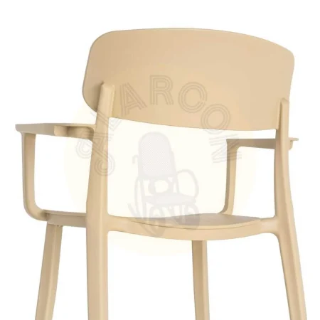 Silla apilable de polipropileno color caqui para exterior cumple EN581 uso contract 51.50x51x80cm - Ixia - 616257IX - foto-secundaria-9