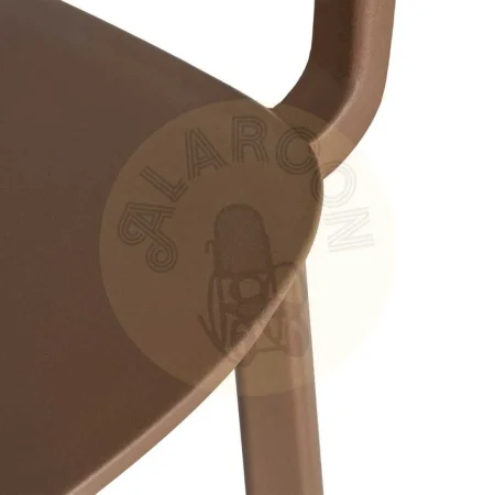 Silla apilable en polipropileno marrón con protección UV apta para exterior y uso contract EN581 altura asiento 45cm 51.50x51x80cm - Ixia - 616258IX - foto-secundaria-7