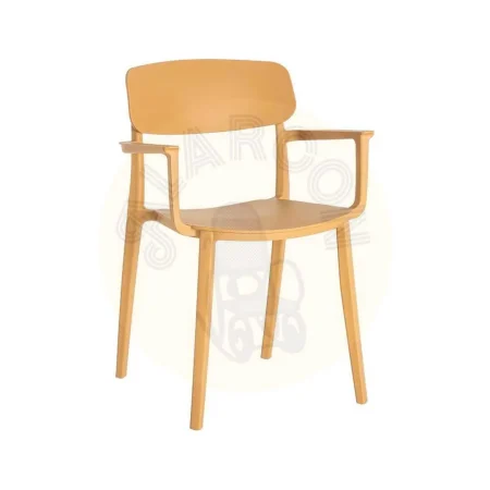 Silla apilable de polipropileno ocre apta para exterior y uso contract 51.50x51x80cm - Ixia - 616259IX - foto-secundaria-10
