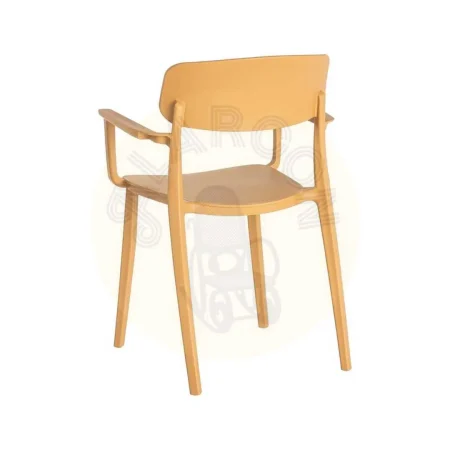 Silla apilable de polipropileno ocre apta para exterior y uso contract 51.50x51x80cm - Ixia - 616259IX - foto-secundaria-2