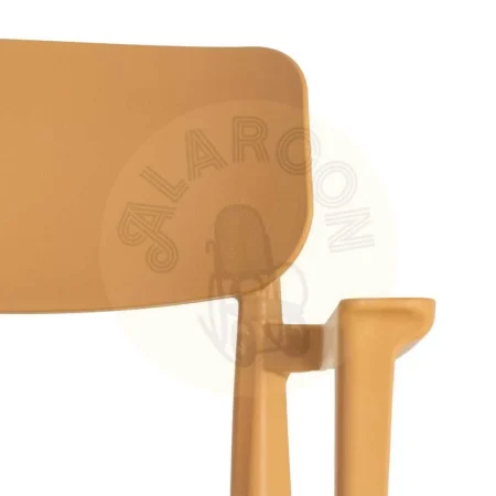 Silla apilable de polipropileno ocre apta para exterior y uso contract 51.50x51x80cm - Ixia - 616259IX - foto-secundaria-4