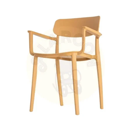 Silla apilable de polipropileno ocre apta para exterior y uso contract 51.50x51x80cm - Ixia - 616259IX - foto-secundaria-5