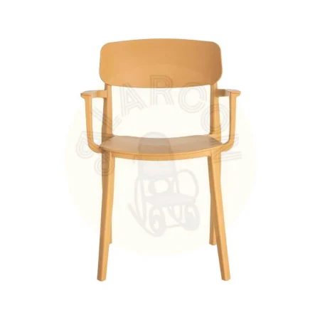 Silla apilable de polipropileno ocre apta para exterior y uso contract 51.50x51x80cm - Ixia - 616259IX - foto-secundaria-6