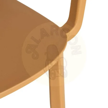 Silla apilable de polipropileno ocre apta para exterior y uso contract 51.50x51x80cm - Ixia - 616259IX - foto-secundaria-7