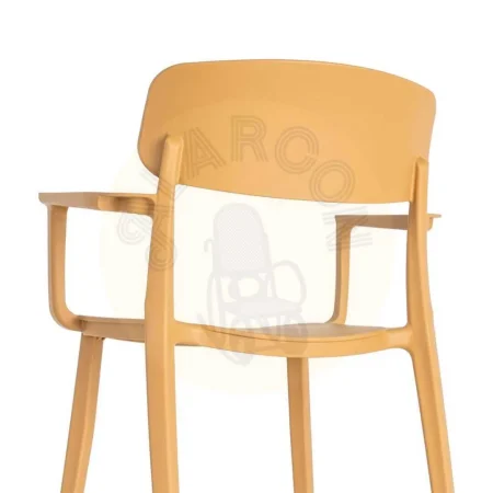 Silla apilable de polipropileno ocre apta para exterior y uso contract 51.50x51x80cm - Ixia - 616259IX - foto-secundaria-9