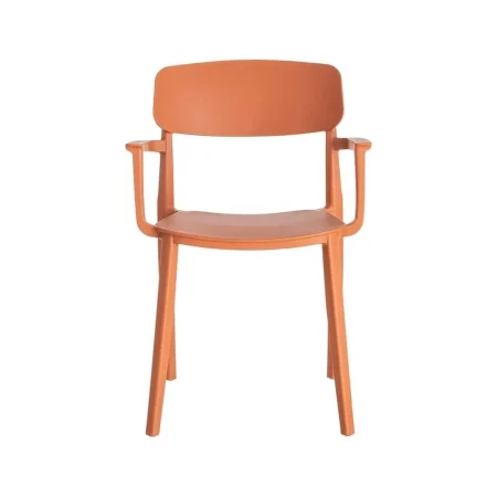 Silla apilable teja de polipropileno apta para exterior uso contract 51.50x51x80cm - Ixia - 616260IX - foto-blanco