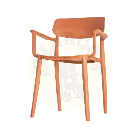 Silla apilable teja de polipropileno apta para exterior uso contract 51.50x51x80cm - Ixia - 616260IX - foto-secundaria-5