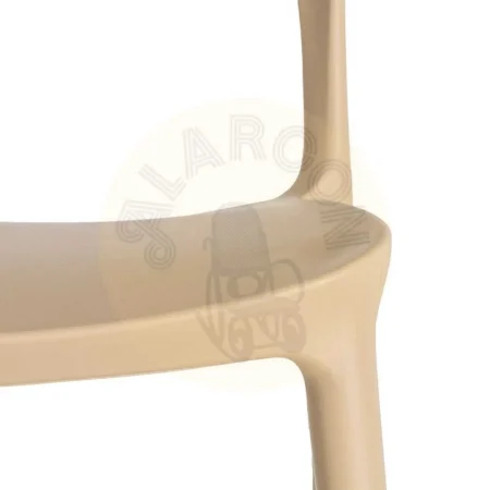 Silla apilable caqui de PP para exterior y uso contract con protección UV 58x41x82cm - Ixia - 616262IX - foto-secundaria-1