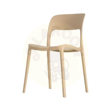 Silla apilable caqui de PP para exterior y uso contract con protección UV 58x41x82cm - Ixia - 616262IX - foto-secundaria-5