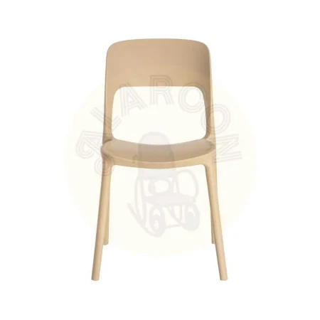 Silla apilable caqui de PP para exterior y uso contract con protección UV 58x41x82cm - Ixia - 616262IX - foto-secundaria-6