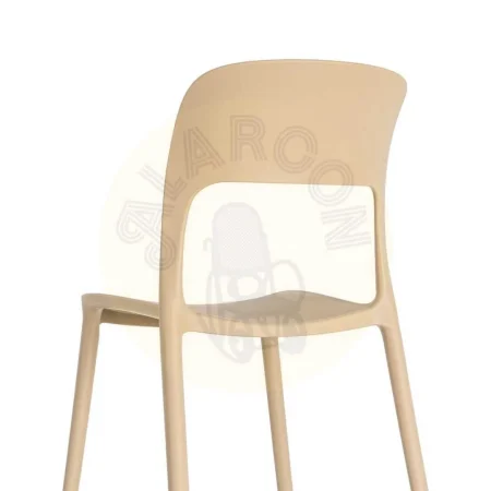 Silla apilable caqui de PP para exterior y uso contract con protección UV 58x41x82cm - Ixia - 616262IX - foto-secundaria-9