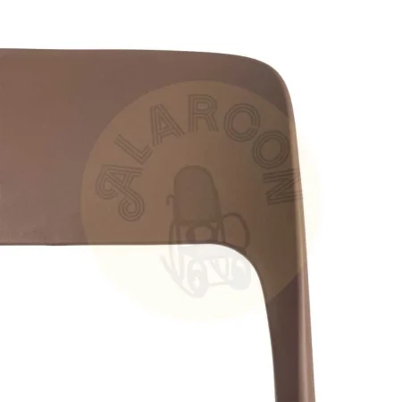 Silla apilable marrón en polipropileno con protección UV para exterior y uso contract 58x41x82cm - Ixia - 616263IX - foto-secundaria-4