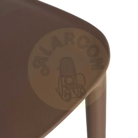 Silla apilable marrón en polipropileno con protección UV para exterior y uso contract 58x41x82cm - Ixia - 616263IX - foto-secundaria-7