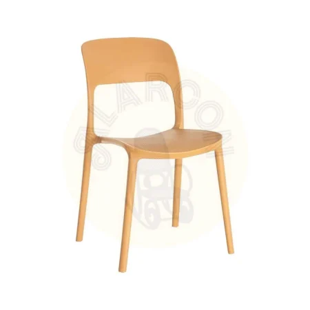 Silla apilable de exterior en polipropileno color ocre apta para uso contract con protección UV 58x41x82cm - Ixia - 616264IX - foto-secundaria-10