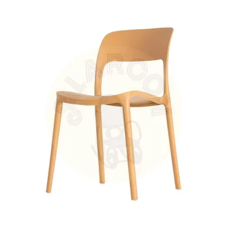 Silla apilable de exterior en polipropileno color ocre apta para uso contract con protección UV 58x41x82cm - Ixia - 616264IX - foto-secundaria-5