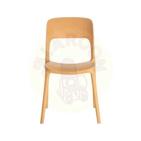 Silla apilable de exterior en polipropileno color ocre apta para uso contract con protección UV 58x41x82cm - Ixia - 616264IX - foto-secundaria-6