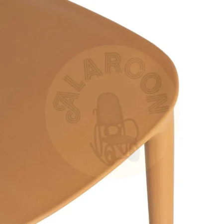 Silla apilable de exterior en polipropileno color ocre apta para uso contract con protección UV 58x41x82cm - Ixia - 616264IX - foto-secundaria-7