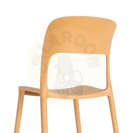 Silla apilable de exterior en polipropileno color ocre apta para uso contract con protección UV 58x41x82cm - Ixia - 616264IX - foto-secundaria-9