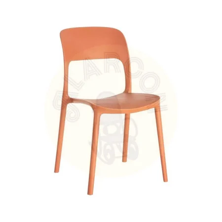 Silla apilable de polipropileno color teja con protección UV apta para exterior y uso contract 58x41x82cm - Ixia - 616265IX - foto-secundaria-10