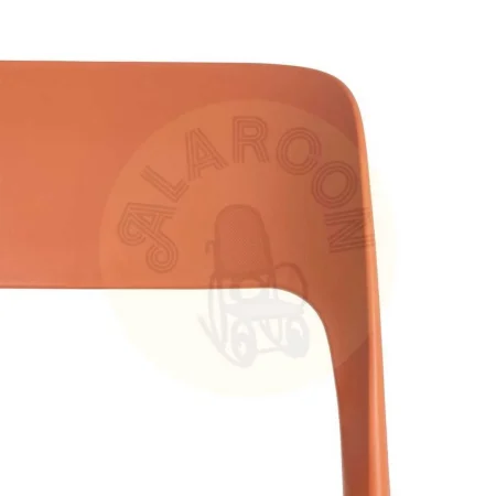 Silla apilable de polipropileno color teja con protección UV apta para exterior y uso contract 58x41x82cm - Ixia - 616265IX - foto-secundaria-4
