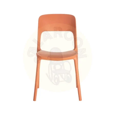 Silla apilable de polipropileno color teja con protección UV apta para exterior y uso contract 58x41x82cm - Ixia - 616265IX - foto-secundaria-6