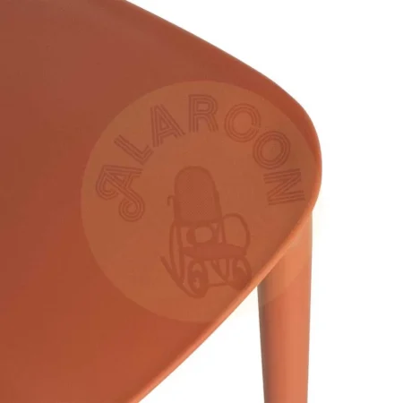 Silla apilable de polipropileno color teja con protección UV apta para exterior y uso contract 58x41x82cm - Ixia - 616265IX - foto-secundaria-7
