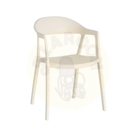 Silla apilable en polipropileno color crema protección UV apta para exterior y uso contract 52x52x80cm - Ixia - 616266IX - foto-secundaria-10