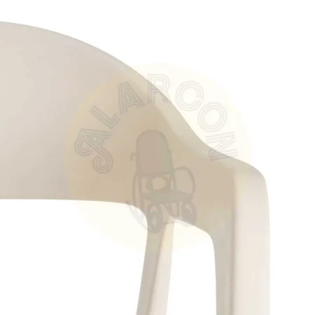 Silla apilable en polipropileno color crema protección UV apta para exterior y uso contract 52x52x80cm - Ixia - 616266IX - foto-secundaria-4
