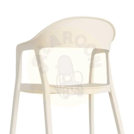 Silla apilable en polipropileno color crema protección UV apta para exterior y uso contract 52x52x80cm - Ixia - 616266IX - foto-secundaria-9