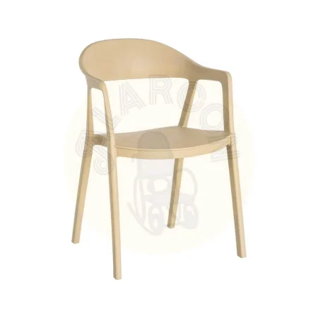 Silla apilable en polipropileno caqui apta para exterior y uso contract con protección UV 52x52x80cm - Ixia - 616267IX - foto-secundaria-10