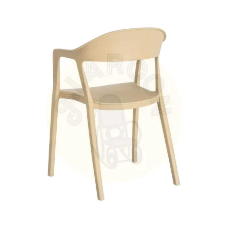 Silla apilable en polipropileno caqui apta para exterior y uso contract con protección UV 52x52x80cm - Ixia - 616267IX - foto-secundaria-2