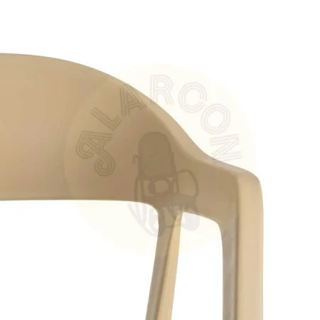 Silla apilable en polipropileno caqui apta para exterior y uso contract con protección UV 52x52x80cm - Ixia - 616267IX - foto-secundaria-4