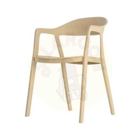 Silla apilable en polipropileno caqui apta para exterior y uso contract con protección UV 52x52x80cm - Ixia - 616267IX - foto-secundaria-5