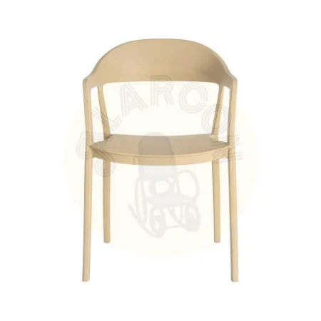 Silla apilable en polipropileno caqui apta para exterior y uso contract con protección UV 52x52x80cm - Ixia - 616267IX - foto-secundaria-6