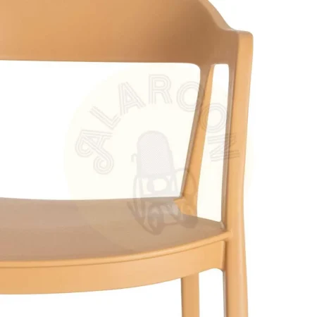 Silla apilable de polipropileno para exterior color ocre 52x52x80cm - Ixia - 616269IX - foto-secundaria-1