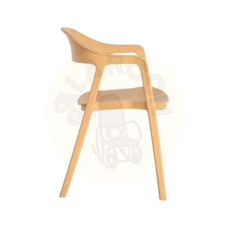 Silla apilable de polipropileno para exterior color ocre 52x52x80cm - Ixia - 616269IX - foto-secundaria-3