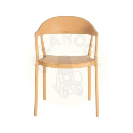 Silla apilable de polipropileno para exterior color ocre 52x52x80cm - Ixia - 616269IX - foto-secundaria-6