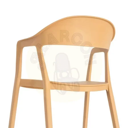 Silla apilable de polipropileno para exterior color ocre 52x52x80cm - Ixia - 616269IX - foto-secundaria-9