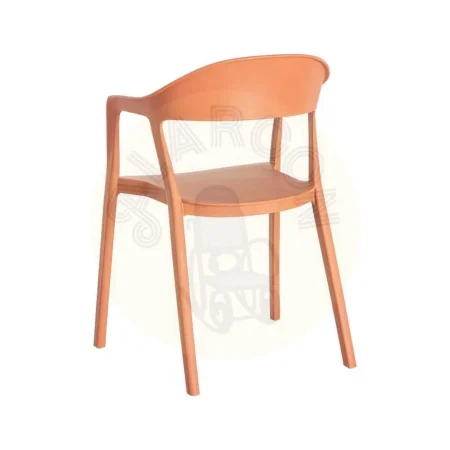 Silla apilable de polipropileno teja apta para exterior con protección UV EN581 52x52x80cm - Ixia - 616270IX - foto-secundaria-2